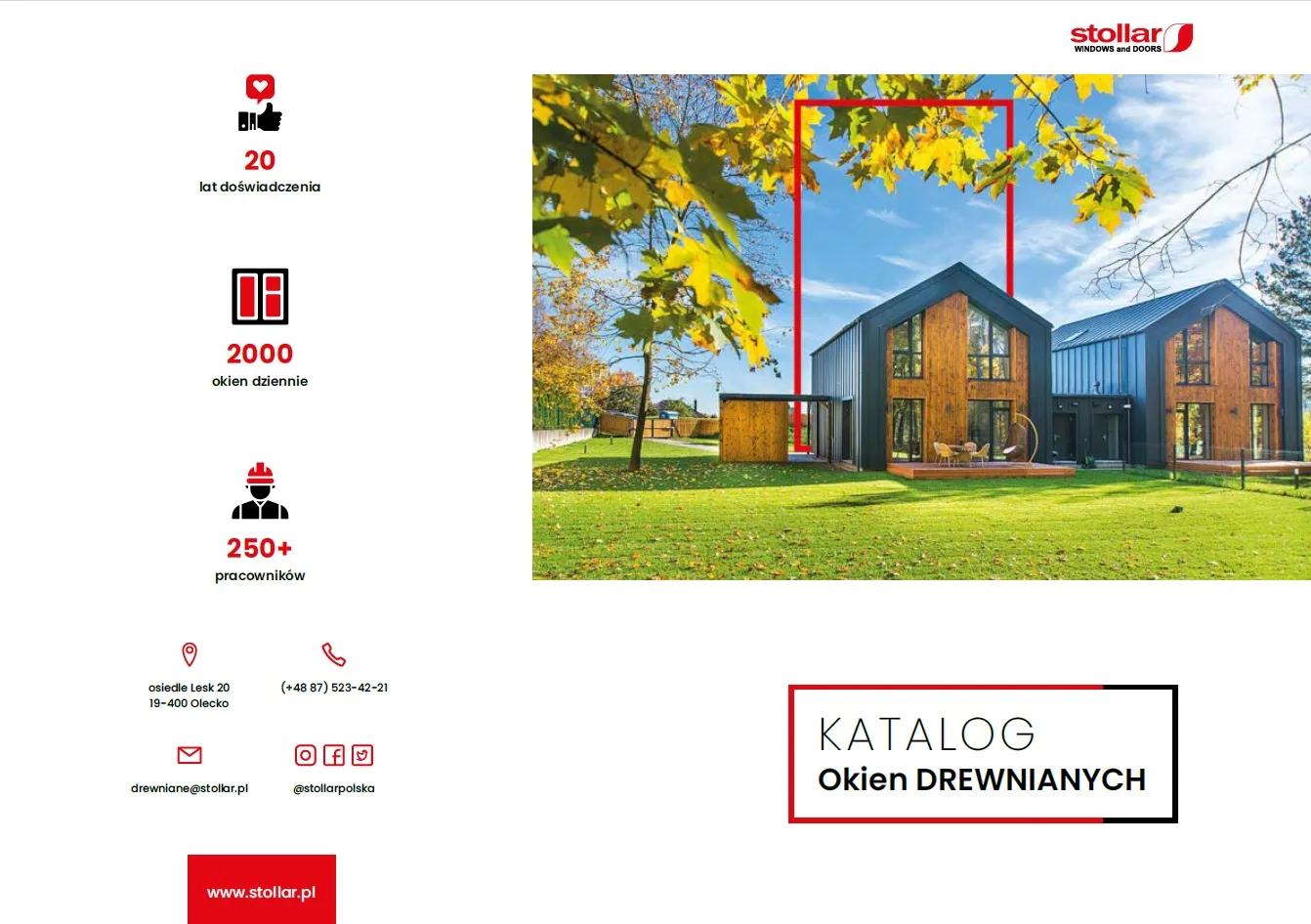 Okładka katalogu okien drewnianych STOLLAR