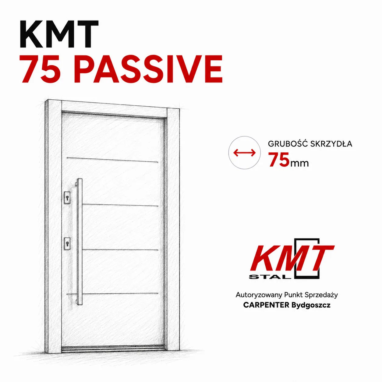 Drzwi KMT 75 Passive Bydgoszcz – drzwi do domu energooszczędnego