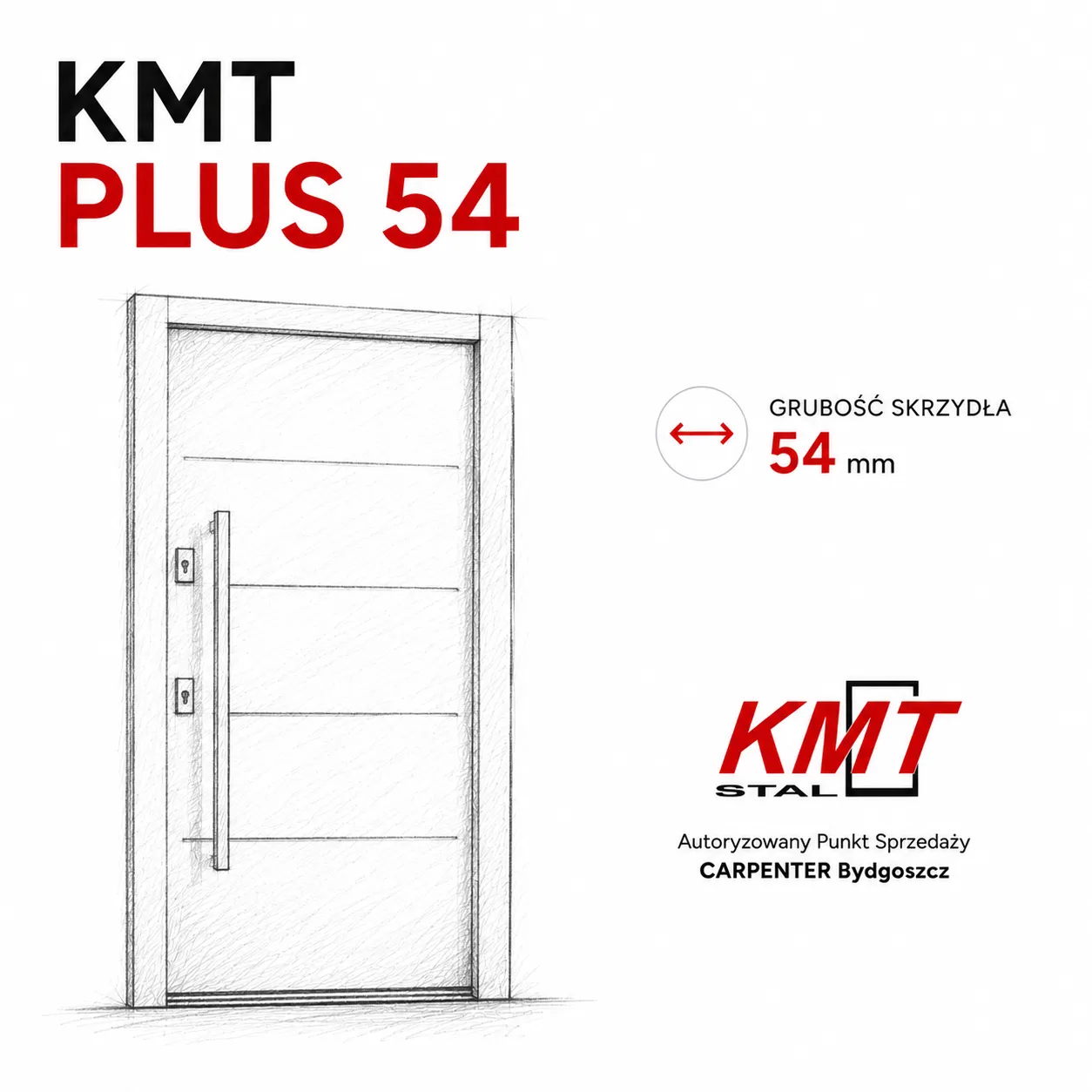 Drzwi KMT Plus 54 Bydgoszcz – model drzwi wejściowych stalowych